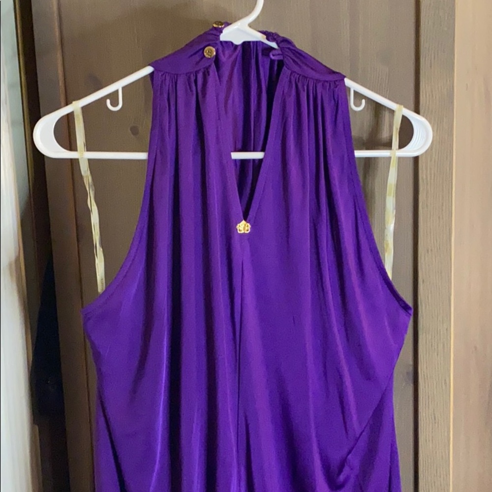 Purple mid-dress
